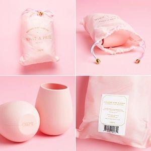 Odeme Pink Silicone Wine Glass Set💥NEW!💥💓